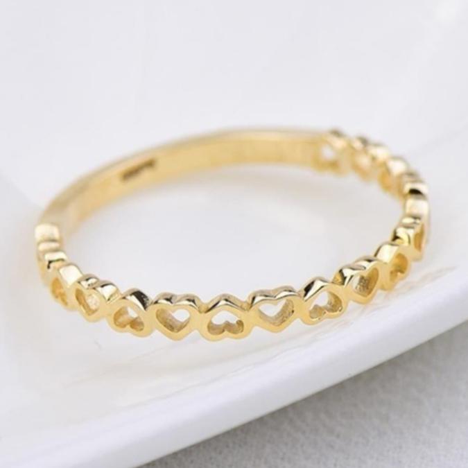 Heart Shaped Ring for Women – Minimalist Adjustable Open Band, Dainty Romantic Jewelry