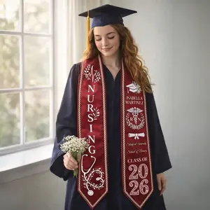 Custom Nursing Graduation Stole 2026 – RN Graduation Sash Personalized Name, School & Degree, Nurse Graduation Gift Class of 2026