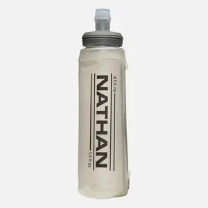 NATHAN Soft Flask with ExoSpine 14oz Insulated Water Bottle for Hydration Vests Packs & Runs Classic Design Bite Valve