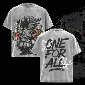 Izuku Midoriya “One For All” Vintage Washed Oversized T-Shirt – My Hero Academia Season 8 Anime Graphic Tee, Deku Shirt, Soft Cotton Streetwear Casual Apparel, Unisex Top, Gift for MHA Fans