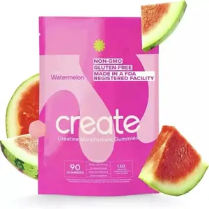 Create Creatine Monohydrate Gummies, 1.5g per Gummy Watermelon, 90ct, Non-GMO