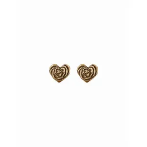 Cider FLORAL HEART SHAPED STUD EARRINGS