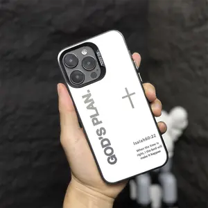 God's Plan Pattern IMD Craft Laser Phone Case Suitable for iPhone 17 Air 16 15 14 Plus 13 12 11 Pro Max Plus XR XS Samsung Galaxy S25 S24 S23 S22 Military grade Anti fall and Anti shock Measures, Perfect Gift for Family and Friends