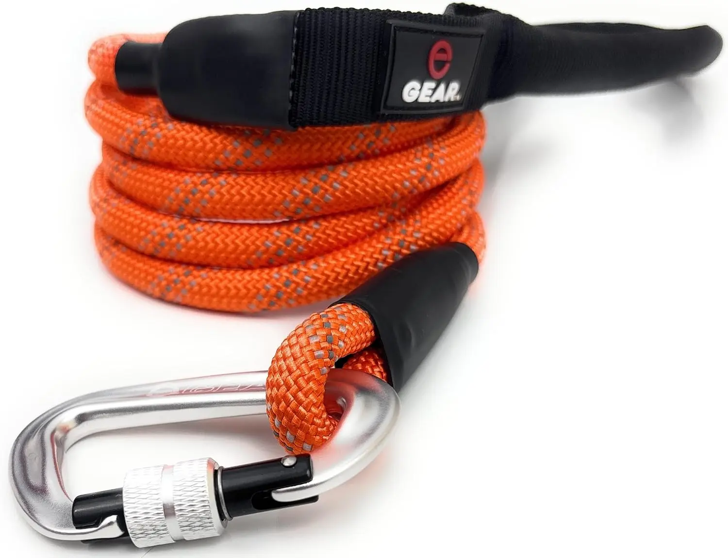 Heavy Duty Dog Leash with 1100LB Rated Locking Carabiner – 6FT Reflective Rope Leash for Large & Medium Dogs that Pull – Padded Handle
