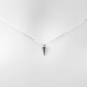 Silver Stud Necklace - Tiny Silver Stud Necklace, Silver Spike Necklace, Sterling Silver Necklace, Christmas Gift,