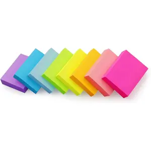 Winner Aura Sticky Notes 1.5x2 inch Bright Colors Self-Stick Pads 8 Pads/Pack 100 Sheets/Pad Total 800 Sheets