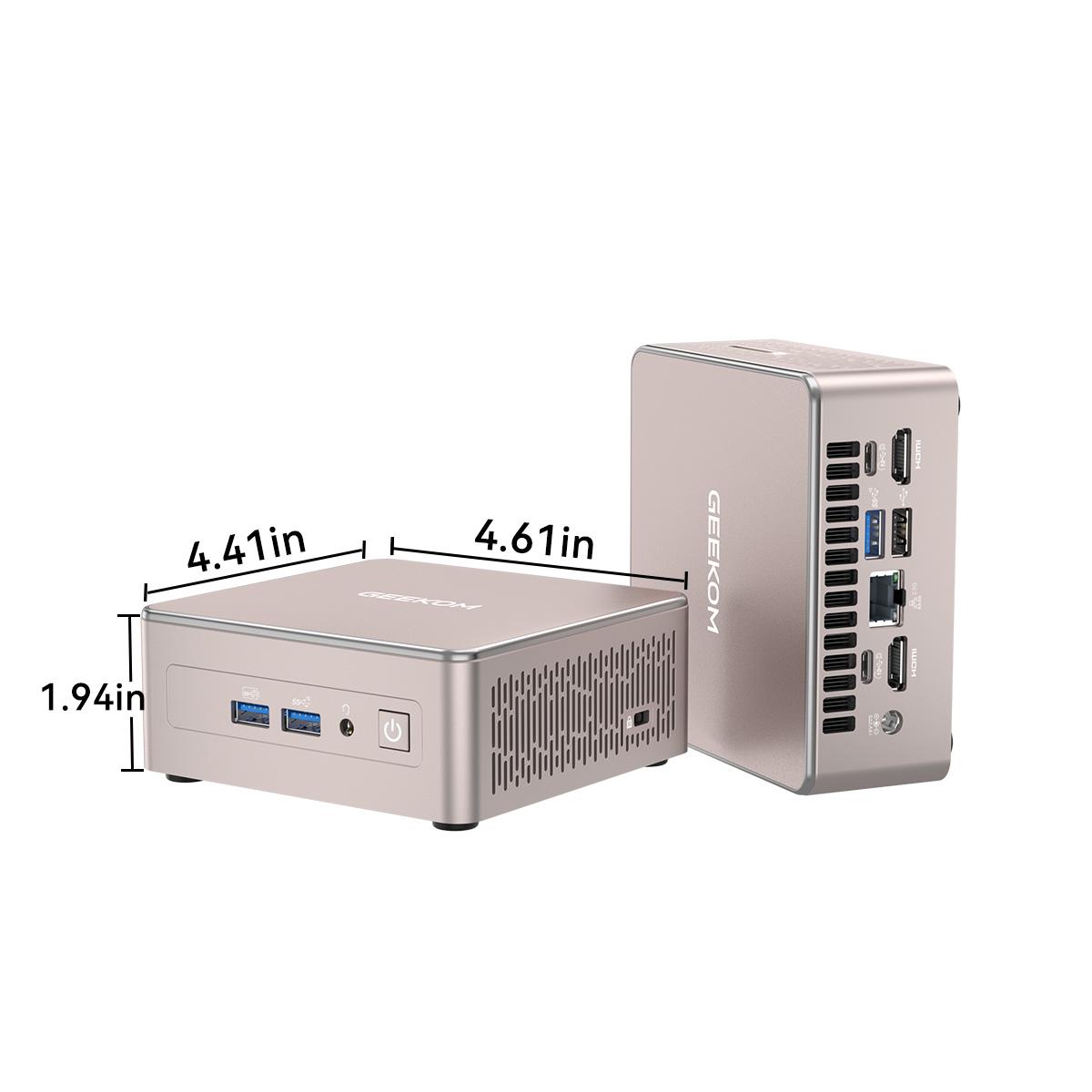 GEEKOM A5 Mini PC 2026 Ryzen 5 7430U, 16GB+512GB & 1TB, Windows 11 Pro, 4K Dual HDMI, WiFi 6, USB-C, Upgradeable HDD | Tiny Desktop for Study, Gaming, Office Student Computer chrismas gift