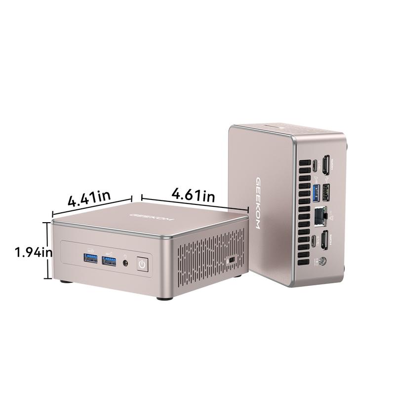 GEEKOM A5 Mini PC 2026 Ryzen 5 7430U, 16GB+512GB & 1TB, Windows 11 Pro, 4K Dual HDMI, WiFi 6, USB-C, Upgradeable HDD | Tiny Desktop for Study, Gaming, Office Student Computer chrismas gift