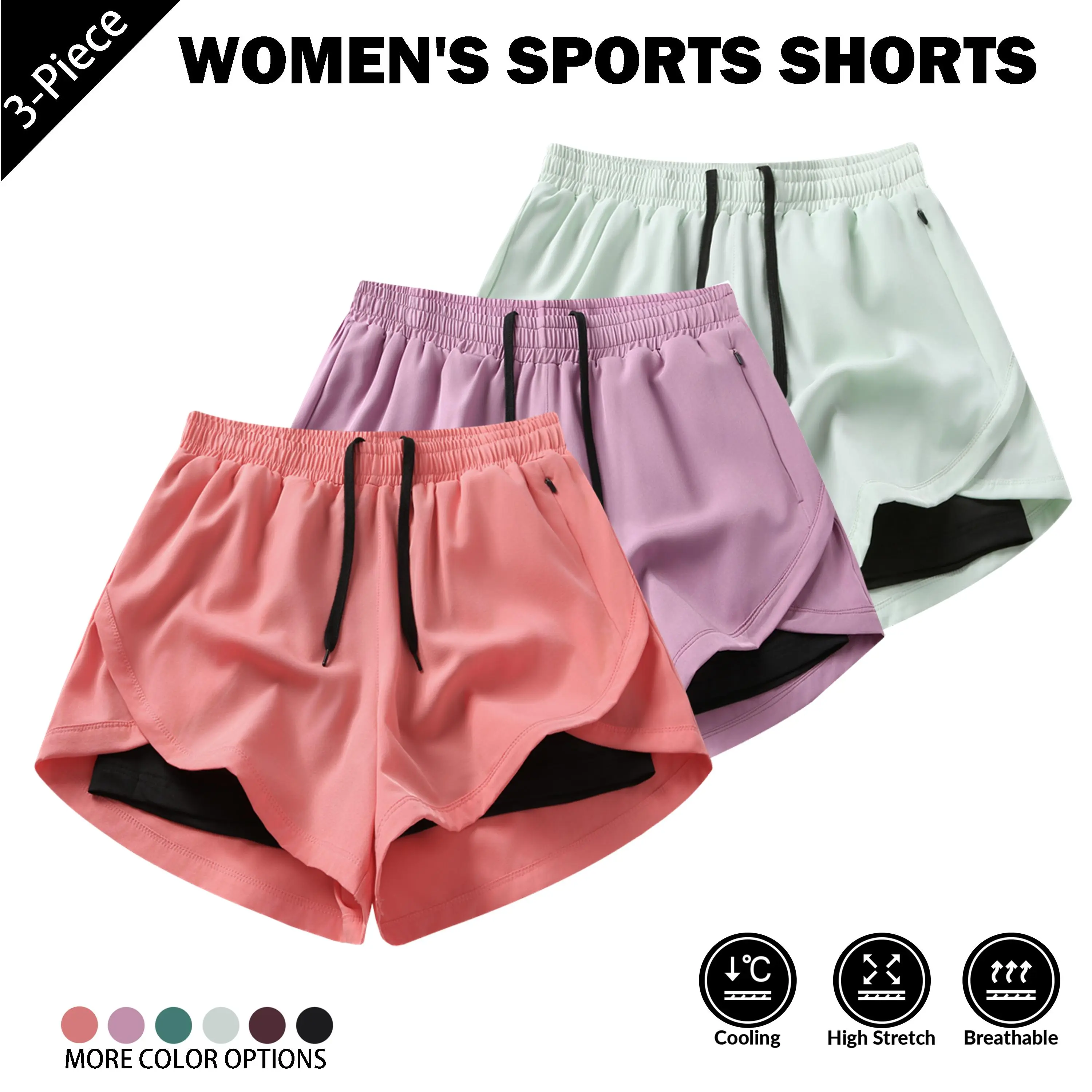 Rose Red + Light Purple + Light Green