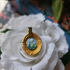 Mini Mountain Clay Pendant
