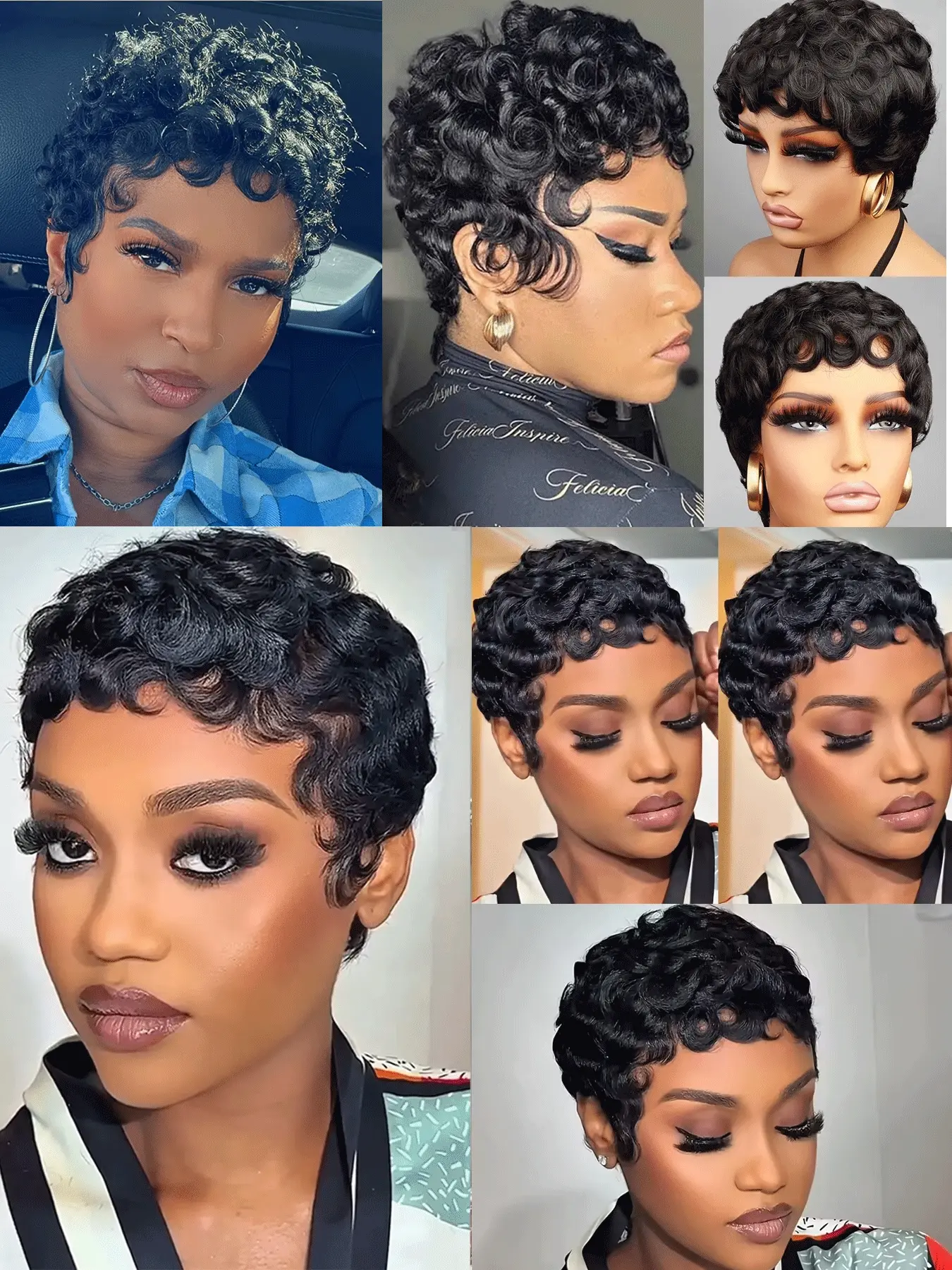 Special Offer 025 Pixie Cut Wig For Black Women Short Bomb 