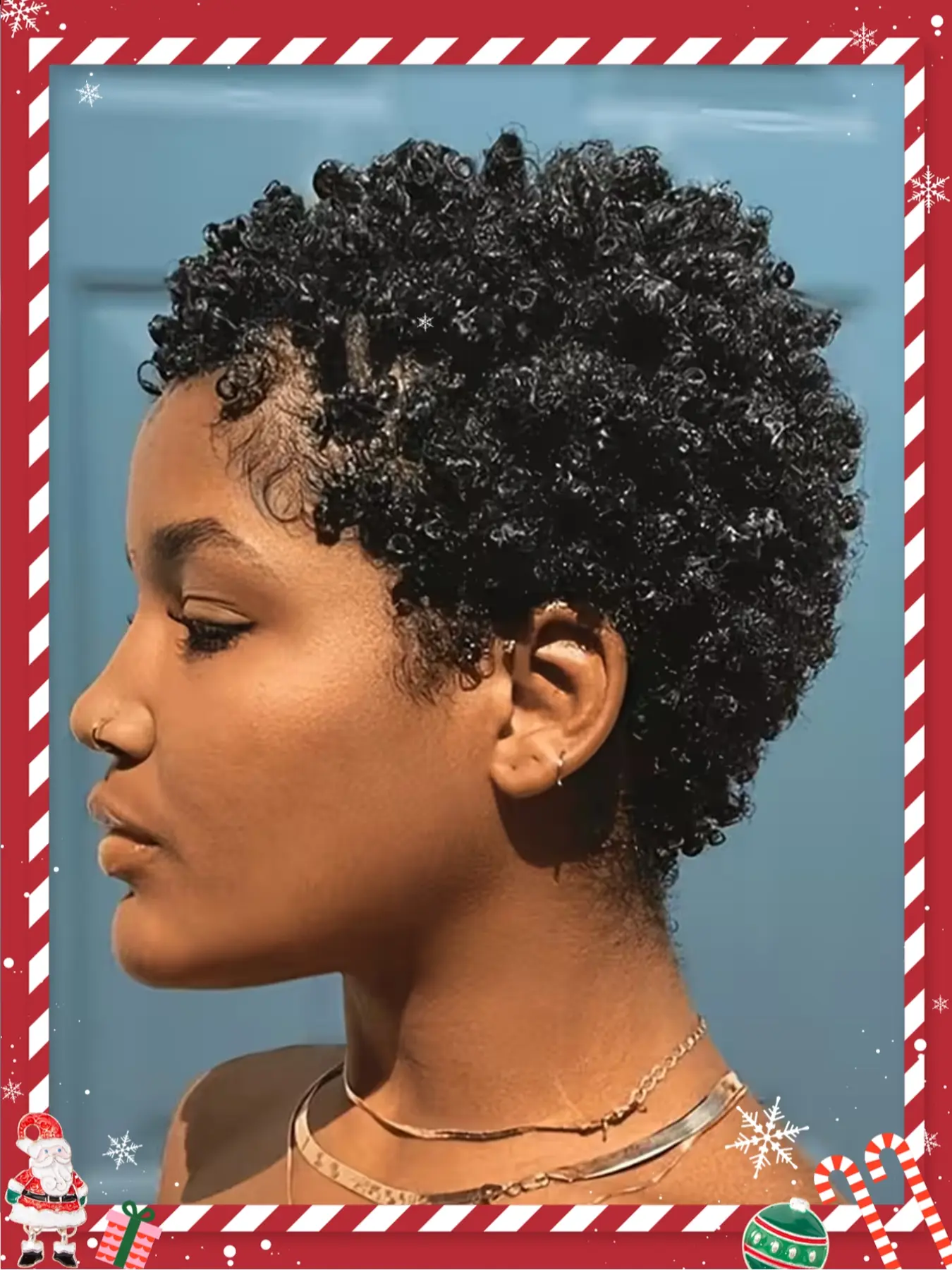 Women's Elegant Pixie Cut Wig - 100% Brazilian Virgin Hair, African Curly Style, Natural Dark Brown, No Glue, 150% Density