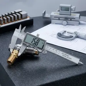 0-150mm Digital Caliper, High Precision Measuring Tool with LCd screen & Non-slip buttons. measures inner/outer diameter 7 depth, auto calibration, unit switch. lightweight durable abs plastic, ideal for diy crafts, home workshop, studio use.