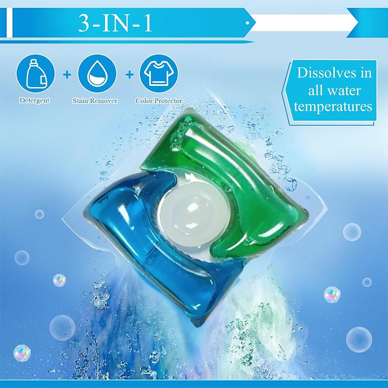 5-in-1 Power Formula Laundry Pods with Fabric Softener for HE & Standard Washers Deep-Cleaning Action Removes Stains & Odor Mess-Free Use