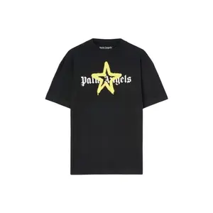 Palm Angels Star Sprayed T-Shirt Black/Yellow (men) by StockX