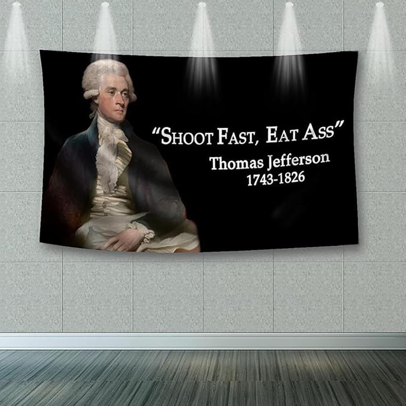 Fun and quirky language-themed flag tapestries, perfect for room and college dorm banner decorations.