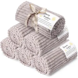 6 Pack Employee Appreciation Gifts Textured Thank You Blankets Bulk Human Sunshine Inspirational Throws Graduation Wedding Gifts for Staff Graduates Guests Teachers (Camel, Sunshine)