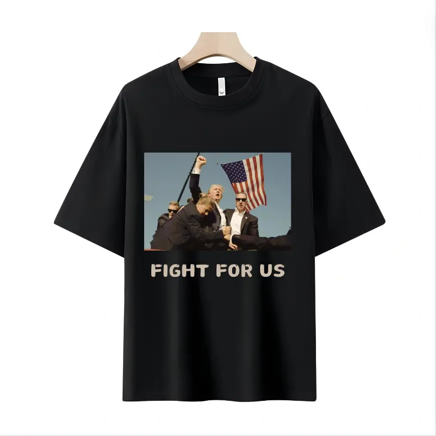 Trump rally shooting T-shirt, Fight for us, Election 2024, MAGA Man, USA flag t-shirt, That's my presiden, Casual Menswear heavyweight tshirt