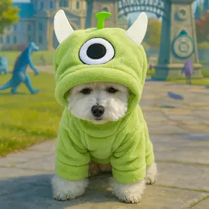 Short Flannel Transformation for Pets, Two-Legged Clothes Costume for Dogs and Cats, Teddy Bichon Pomeranian Yorkie Small Breeds