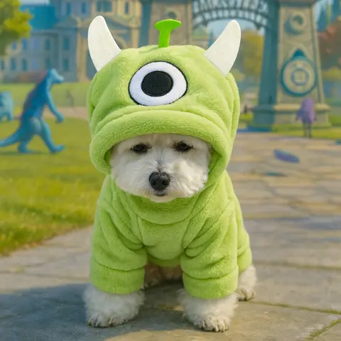 Short Flannel Transformation for Pets, Two-Legged Clothes Costume, Puppy Costume for Dogs and Cats, Teddy Bichon Pomeranian Yorkie Small Breeds