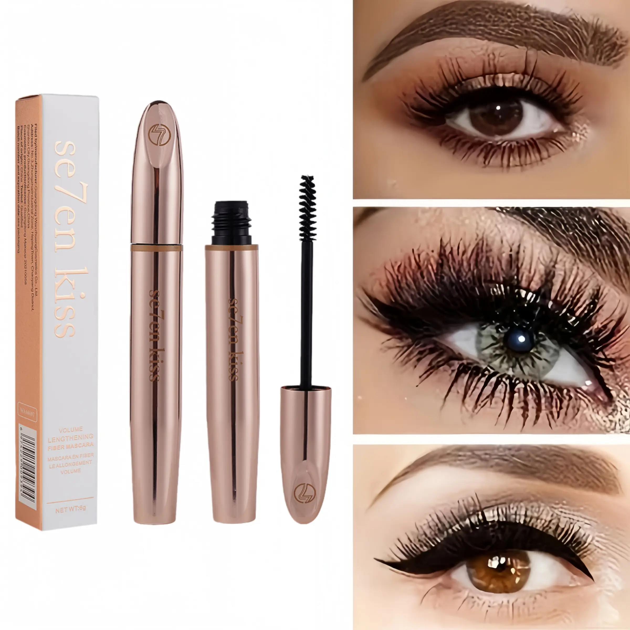 Thick Voluminous Fiber Lengthening Beauty Volumizing Mascara Sweatproof Curling Long Lashes, Precise Eye Makeup, Perfect Gift for Women