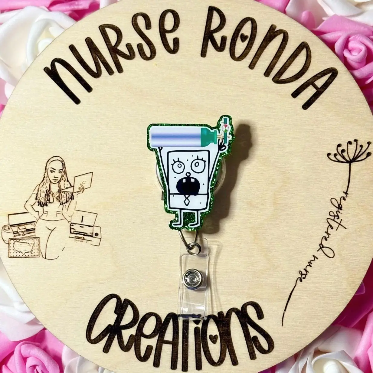 Doodle Badge Reel, Respiratory Therapist Badge Reel, Healthcare Workers, Funny Badge, RT Badge, Nurse Badge, Oxygen Tank Badge Reel, Nurse