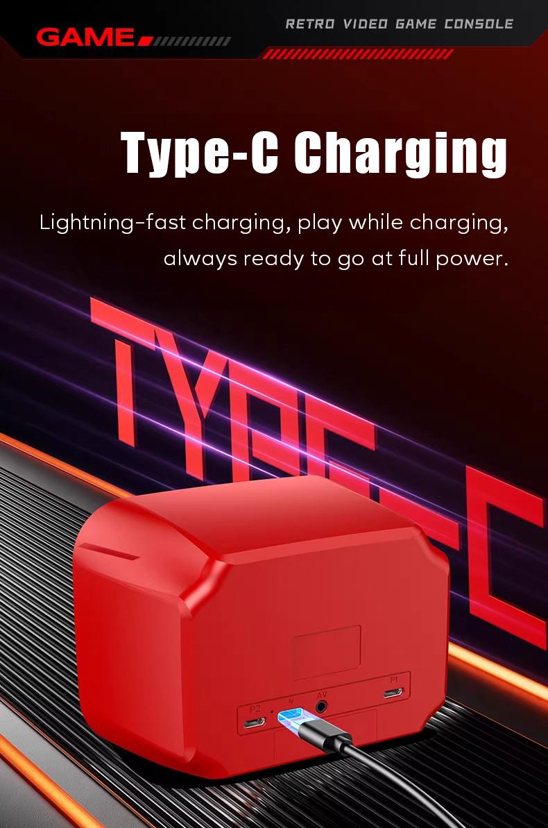 H7 Retro Game Console, 740 Classic Games, Mini TV Style with 3.5 Inch IPS Screen, Dual Wireless Controllers,​​ AV HDMI Output, for Holiday Birthday Gift