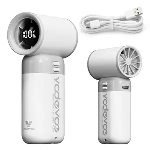Yodevoe Mini multi-functional handheld fan, powerful turbine portable fan, wind speed 1-100, 20,000 RPM high-speed motor, maximum cooling time 3-13 hours, 3000mAh rechargeable battery, pocket-sized personal travel gadget suitable for both men and women.