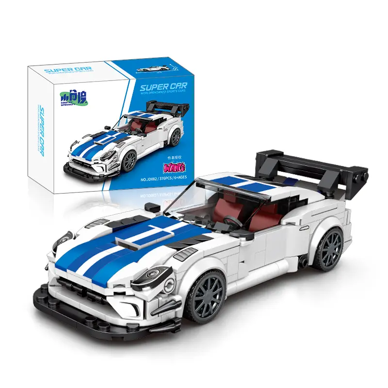 Dodge Viper Racing Car Building Blocks Cars, 394pcs Unisex DIY Model Kit, Sturdy Collectible Construction Set, Brick Building Sets, Creative Display Toy, Birthday Gift for Kids Ages 6+