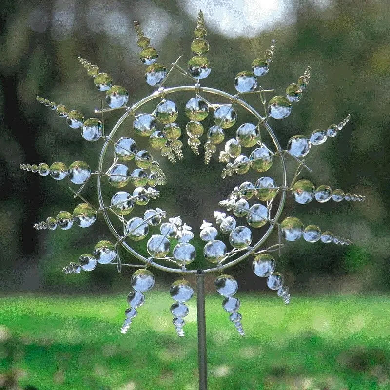 Metal Windmill Wind Dynamics Catcher, Outdoor Garden Lawn Anemometer, Courtyard Decoration, Metal Wind Direction Indicator, Garden Ornament