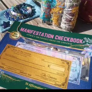 Cut The Check! Manifestation Checkbook - Law of Attraction Tool for Financial Abundance Visualization & Goal Setting - Best Seller