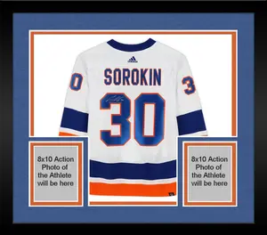 Framed Ilya Sorokin New York Islanders Autographed White Adidas Authentic Jersey - Fanatics Authentic Certified