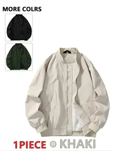 Men's Casual Woven Jacket, Fitted Style, Comfortable Fabric for All Seasons, Ideal for Hiking, Cycling, Running, Daily Wear