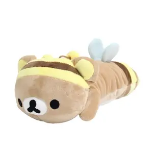 High Quality Cartoon Pencil Case Plush Rilakkuma Bear Cosmetic Bag Large Capacity Stationery Storage Bag Schools Offices Use
