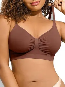 Women's Seamless Sports Bra Breathable Comfortable Fitness Underwear, Ideal for Sport and Daily Wear, Pure Color Design