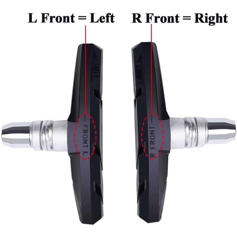 1pair Rubber V Brake Pads, MTB And Road Bike Accessories, Bike Brakes