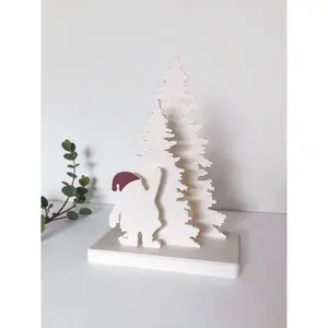 Santa Claus Scene LED Tealight Holder Christmas Decor