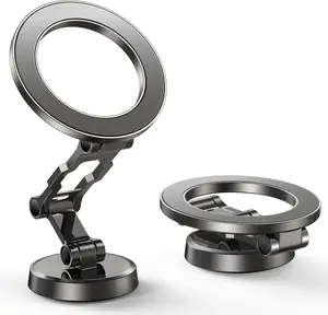 Magsafe Car Mount【360° Adjustable】 Magnetic Phone Holder for Car Holder Mount【All-Metal】 Foldable Cell Phone Holders for Your Car Dash for iPhone 16 Pro Max 15 14 13 12 Plus Mini