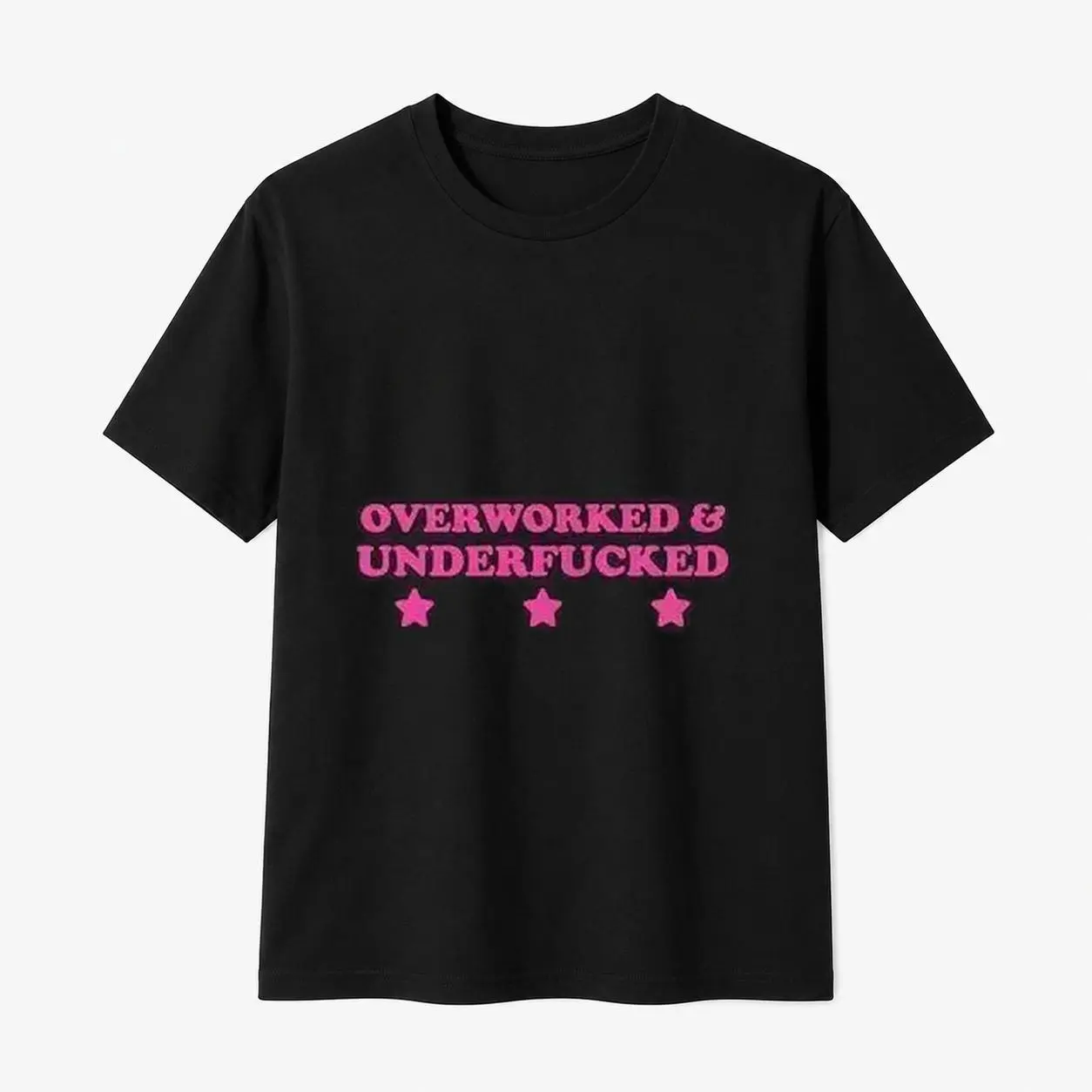 100% Cotton Women's Unhinged Chaotic Viral Quote Unisex Tee with Overworked and Underfucked It Girl Meme Phrase Funny T-Shirt Gift for Women and Men