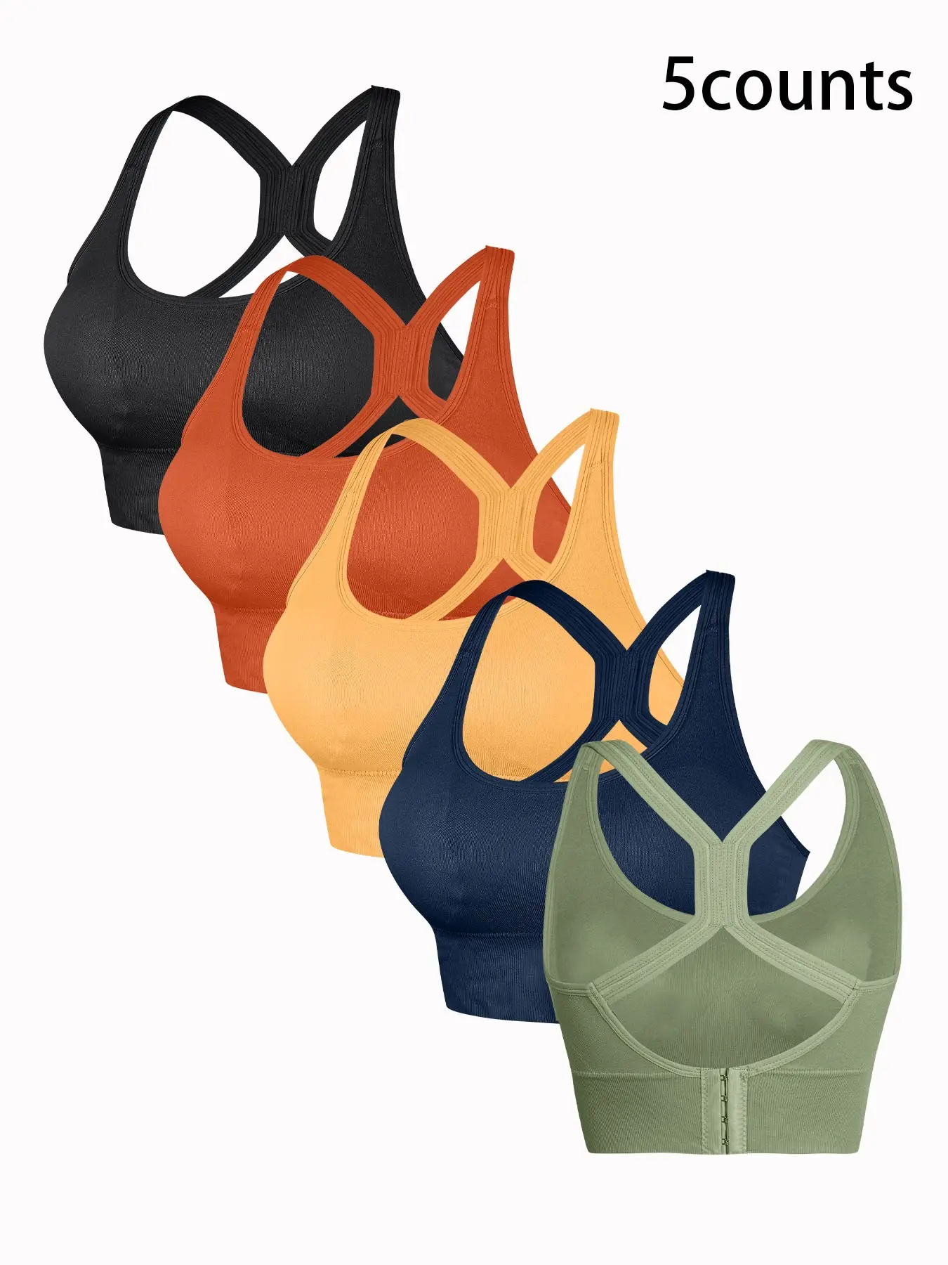 Women's Seamless Sports Bra, Workout Bra, Backless Design, Medium Support, Yoga Top, Gym Wear, Fashionable Activewear, Active Lifestyle