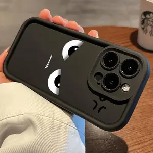 Phone Case for iPhone 17 Air 16 Pro Max 15 Plus 16E 14 13 12 11 XS XR  mini Angry Gaze Advanced unique fashion gift Drop Protection Shockproof Soft Silicone smartphone Cover Durable Cellphone Casing