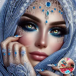 Round Drill Diamond Painting – Personalized Girlish Portrait Kit with Full Tools, Perfect Back‑to‑School & Gift