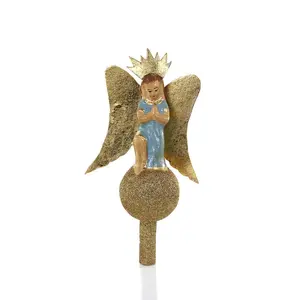 Vintage Angel Christmas Tree Topper-Gold - Holiday
