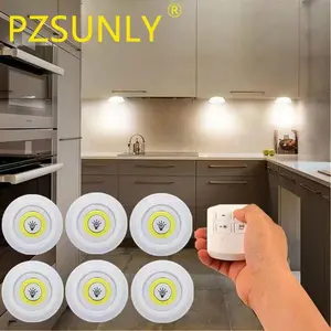 LED Under Cabinet Light Wireless Remote Control Dimmable Wardrobe Home Bedroom Kitchen Closet Light 3W Super Bright Night Light