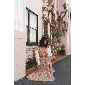 Kelda Dress - Tan Floral Kelda Dress - Tan Floral