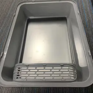 Stainless Steel Litter Box for Cats - Modern Design, Easy to Clean