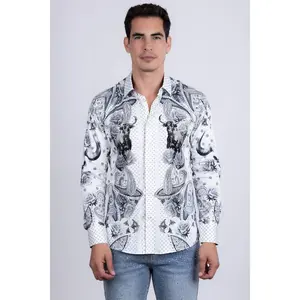 Zhuhai Rhinestone Long Sleeve Shirt Cotton Fabric