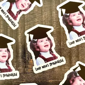 Custom Graduation Party Decoration Stickers Graduation Gift, Personalized Graduation Favors Stickers with Your Photo