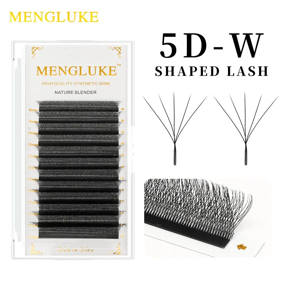 MENGLUKE 5D W Shaped Bloom Automatic Flowering Premade Fans Eyelashes Extensions Natural Soft Light High Idividual Lashes 2026 New