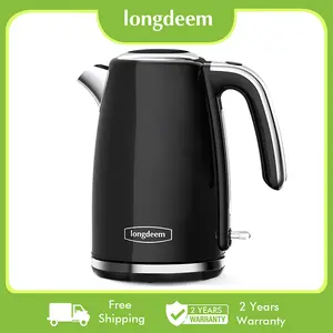 Electric Kettle Stainless Steel 1.7L - 1500W Quick Boil, Retro Style, Auto Shut-Off, Boil Dry Protection with Filter & Water Gauge - Perfect for Tea, Hot Water